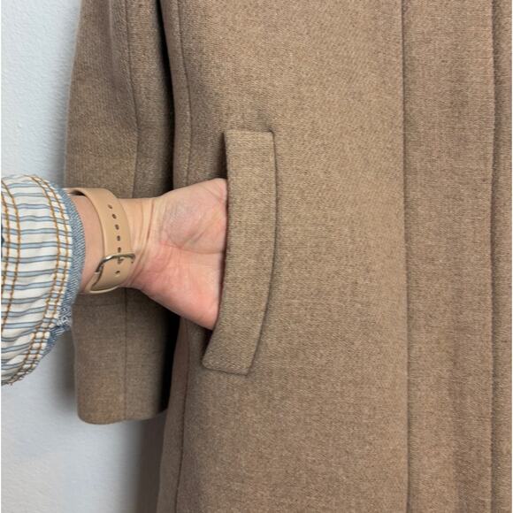 J. Crew Stadium Cloth Nello Gori Wool Camel Full Zip Overcoat Jacket 4 - Picture 5 of 8